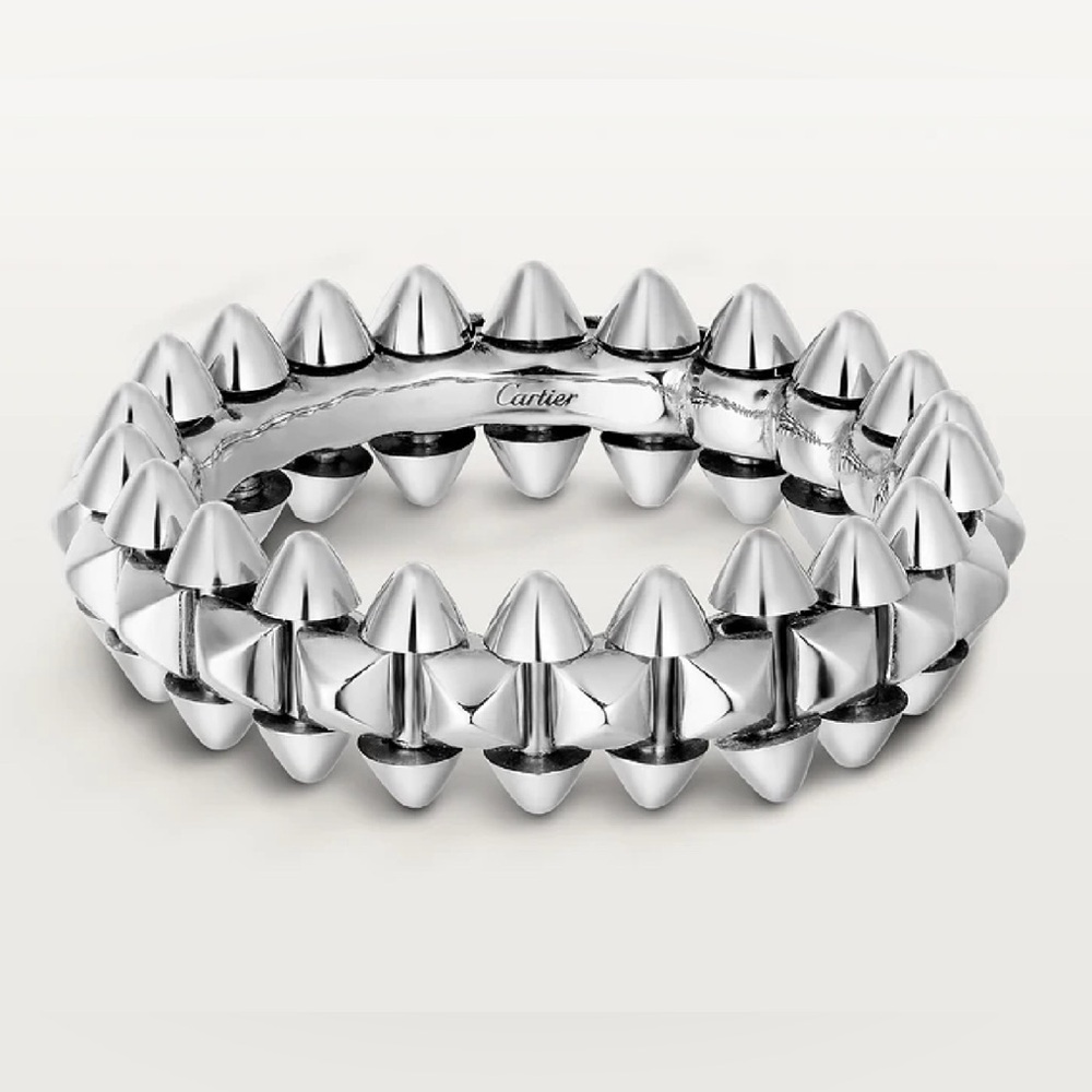 Authentic Cartier Ring Clash De Cartier 18k Solid White Gold SIZE 54
